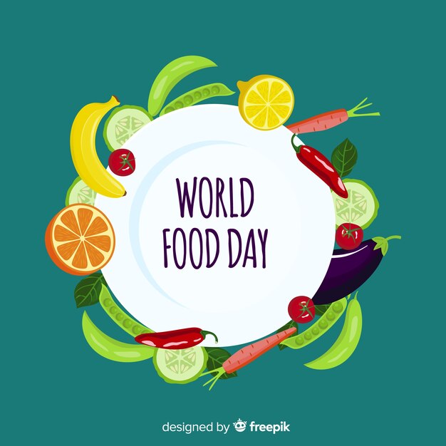 Плоский дизайн Всемирного дня еды