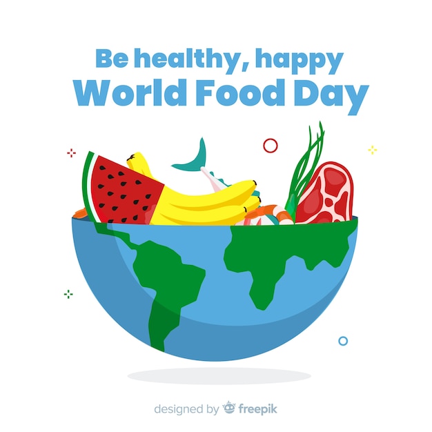 Free vector flat design of  world food day