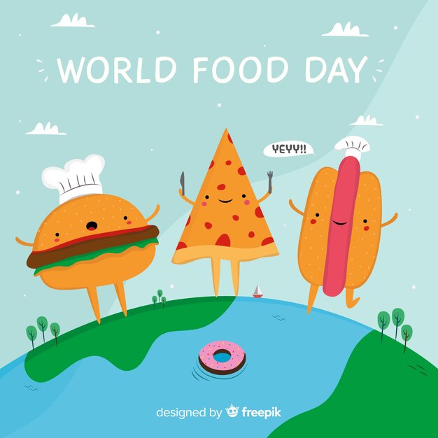 평면 디자인 세계 음식의 날
