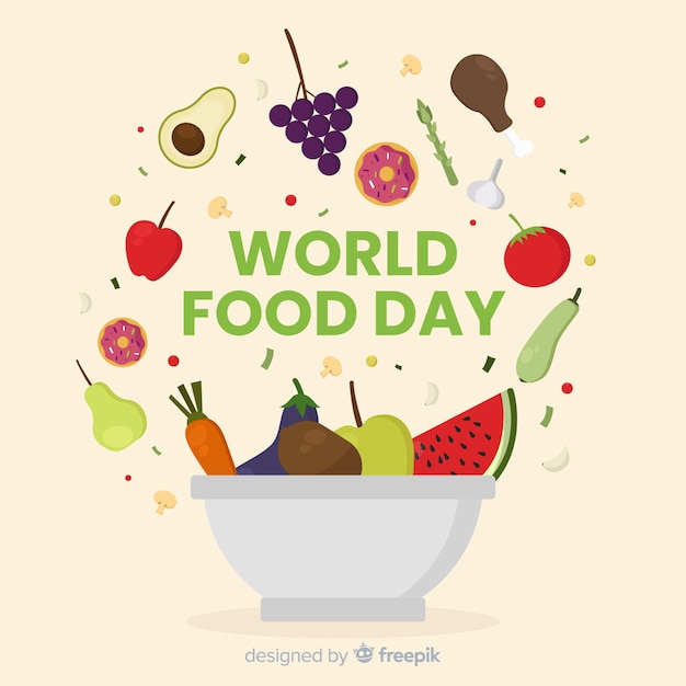 Free vector flat design of world food day