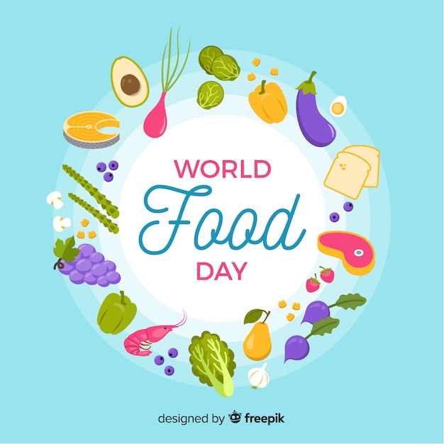 Free vector flat design of world food day