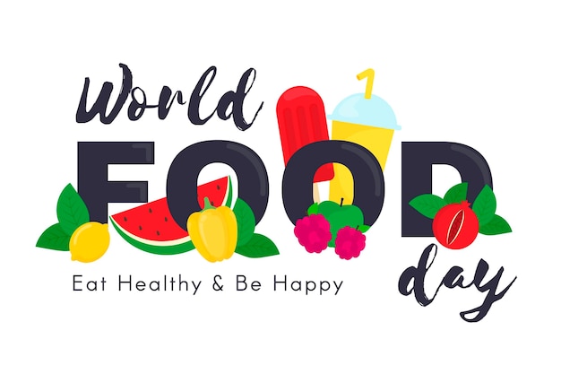 Free vector flat design world food day