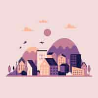 Free vector flat design world habitat day concept