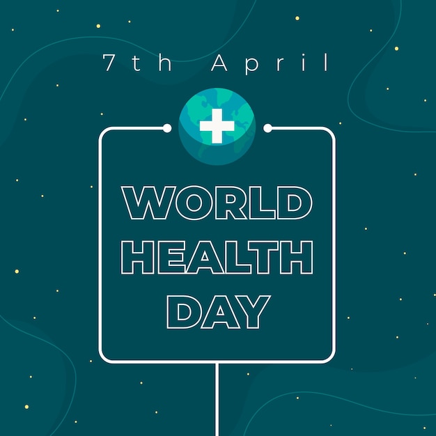 Flat design world health day concept