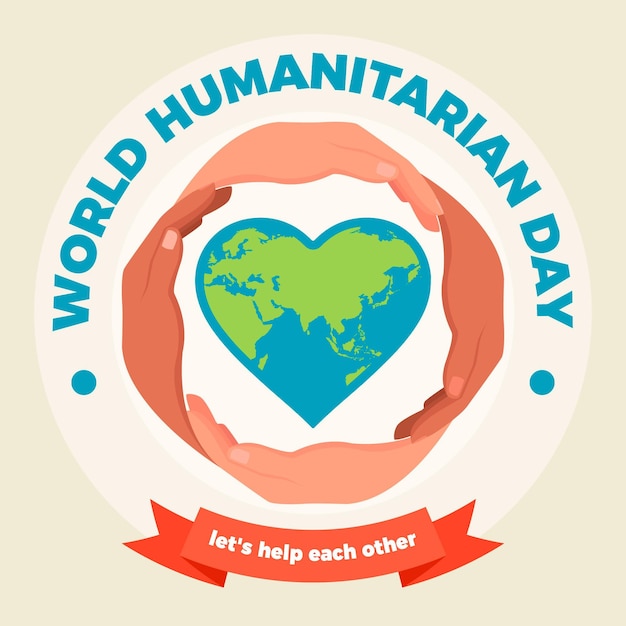 Free vector flat design world humanitarian day