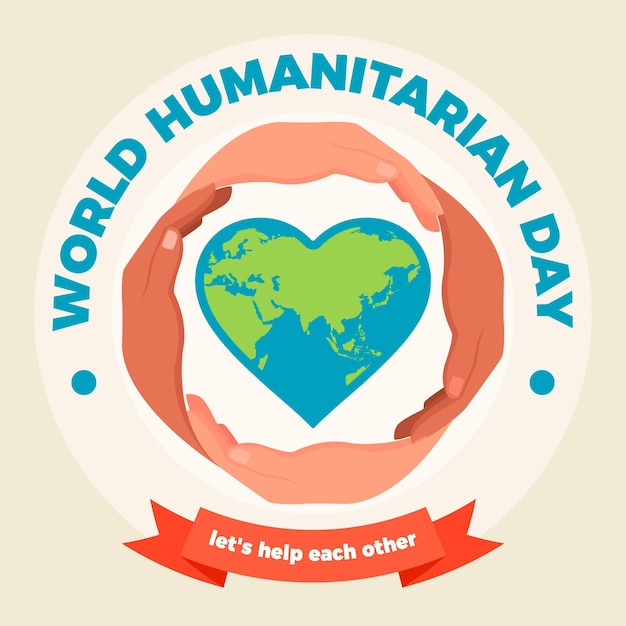 Flat design world humanitarian day