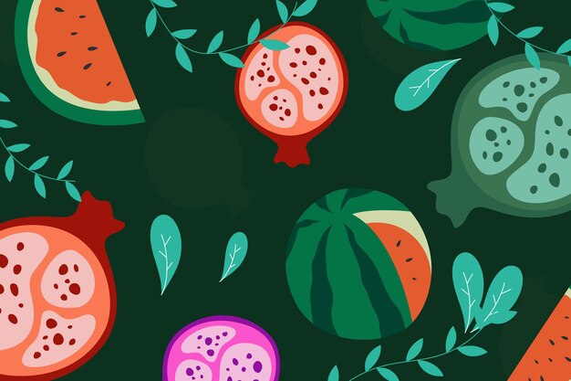 Flat design yalda background