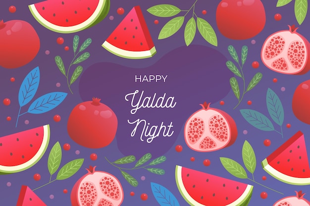 Flat design yalda background