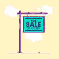 Free vector flat design yard sale sign