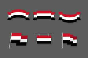 Free vector flat design yemen national emblems