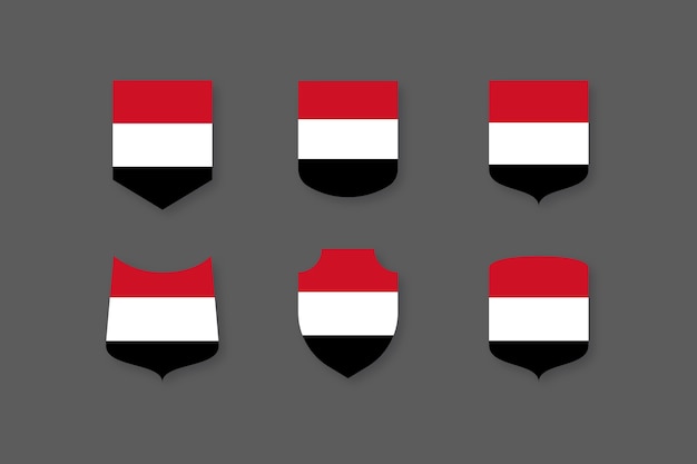 Flat design yemen national emblems