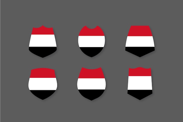 Flat design yemen national emblems