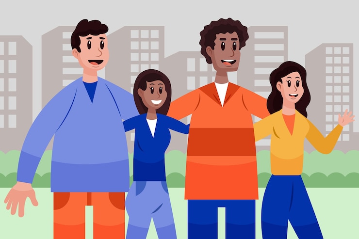 Free Vector flat design youth day concept