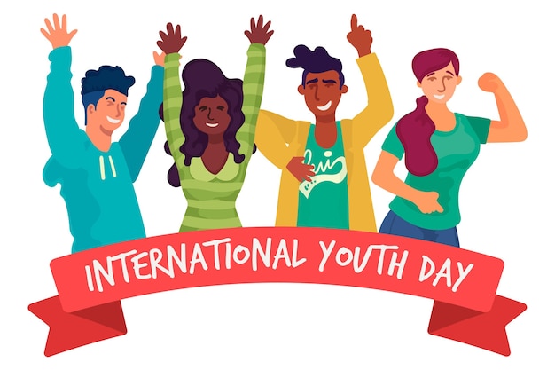 Free vector flat design youth day