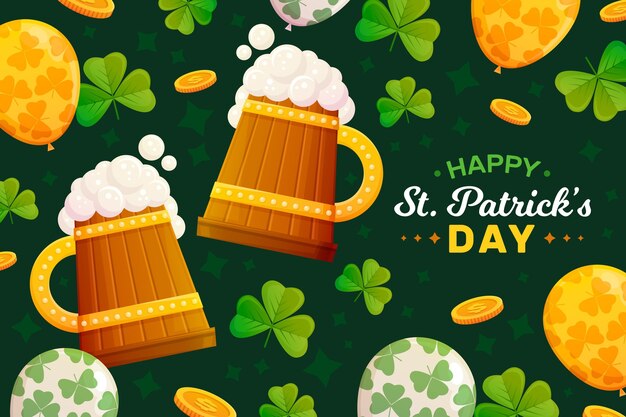 Flat detailed st. patrick's day illustration