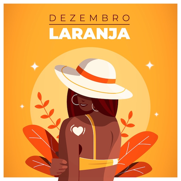 Flat dezembro laranja illustration