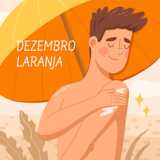 Плоская иллюстрация dezembro laranja