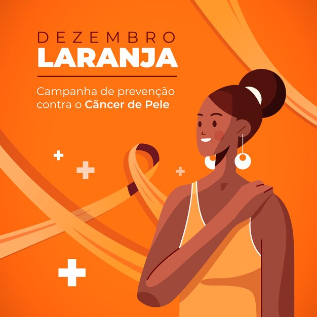 Flat dezembro laranja illustration