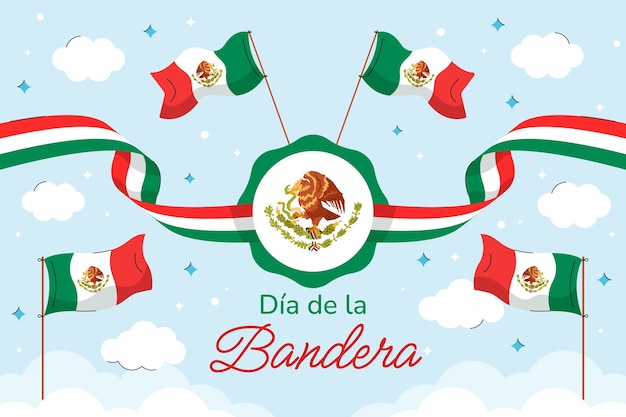 Flat dia de la bandera background