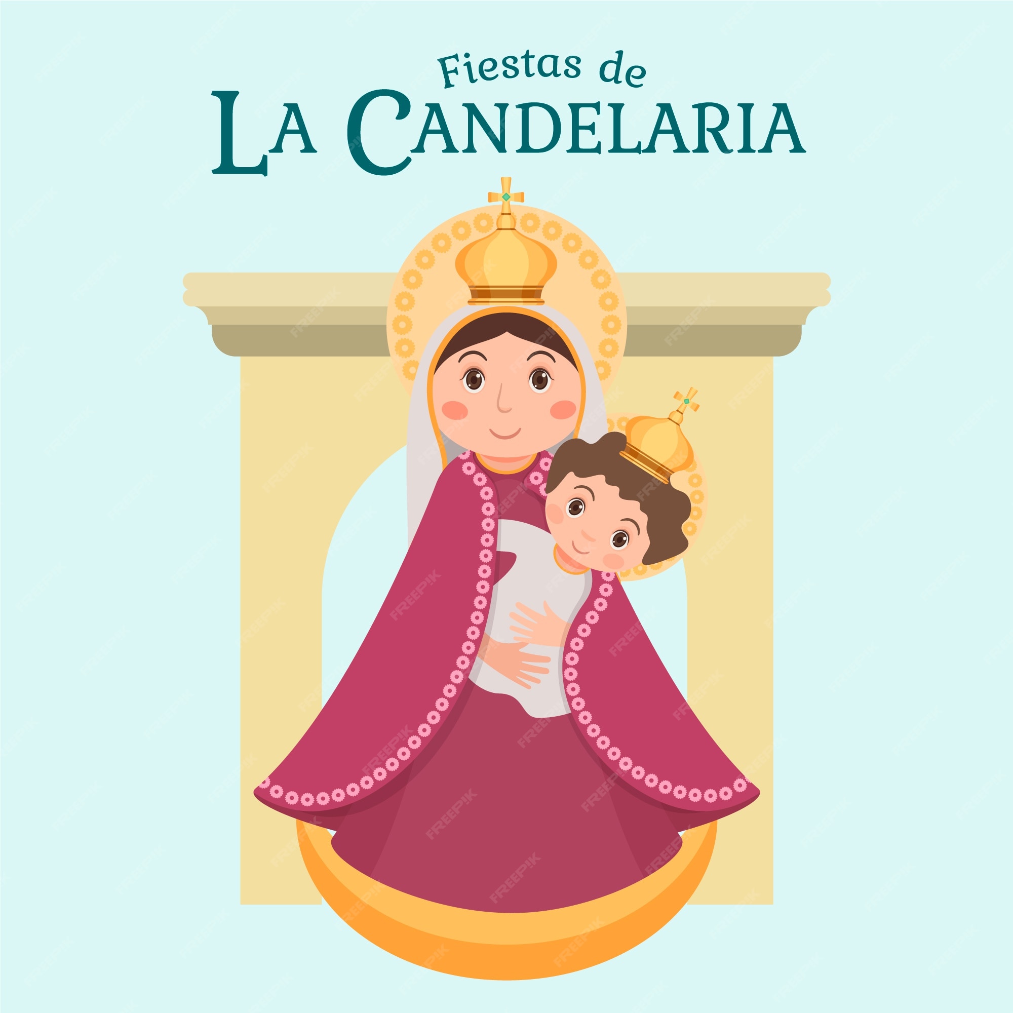 Free Vector | Flat dia de la candelaria illustration