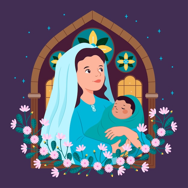 Free vector flat dia de la candelaria illustration