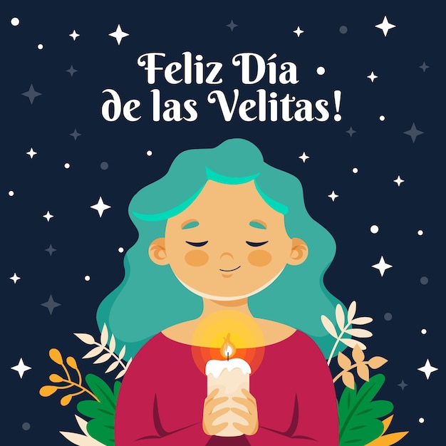 Piatto dia de las velitas illustrazione