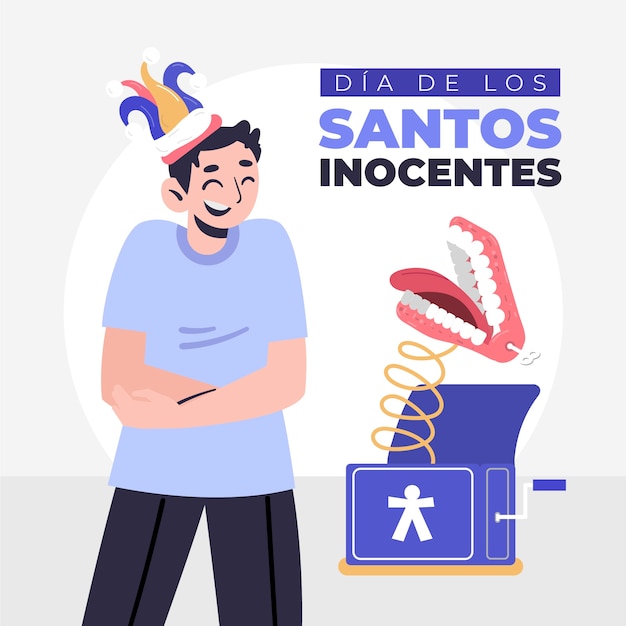 Flat dia de los santos inocentes illustration