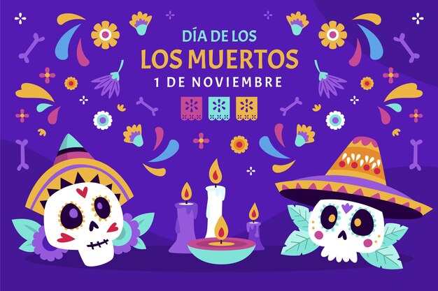 Плоский фон на фоне muertos