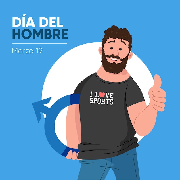 Flat dia del hombre illustration