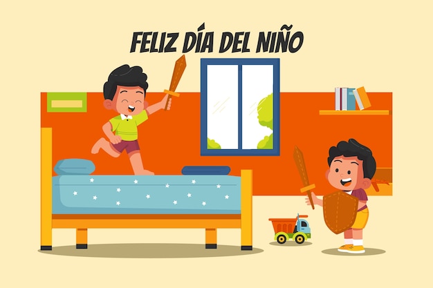 Free vector flat dia del nino background