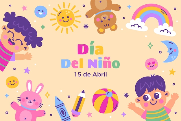 Free vector flat dia del nino background