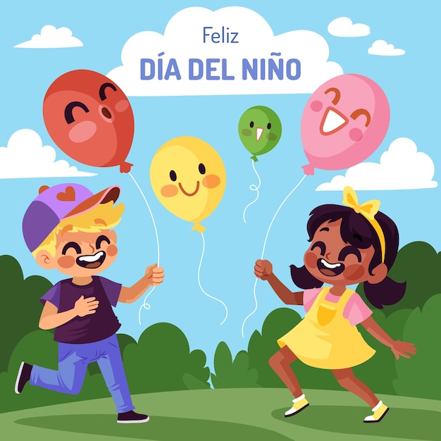 Free vector flat dia del nino illustration