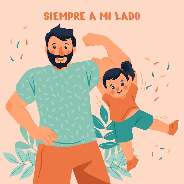 Free vector flat dia del padre illustration