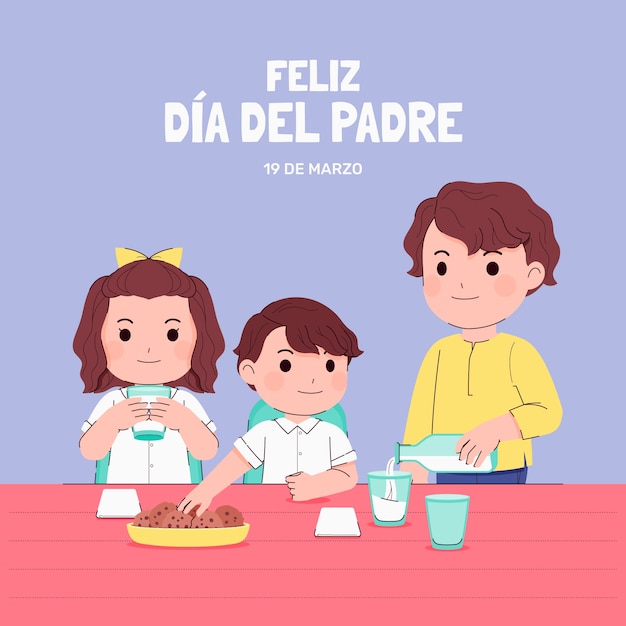 Free vector flat dia del padre illustration