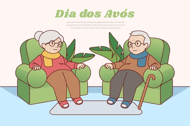 Плоская иллюстрация dia dos avos