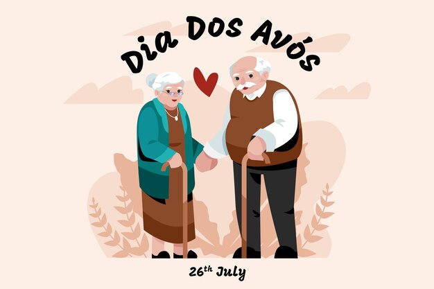 Flat dia dos avos illustration