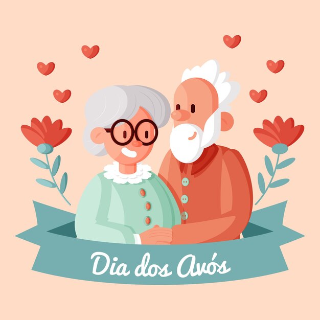 flat dia dos avos illustration