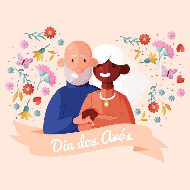 Плоская иллюстрация dia dos avos