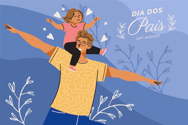 Плоский фон dia dos pais