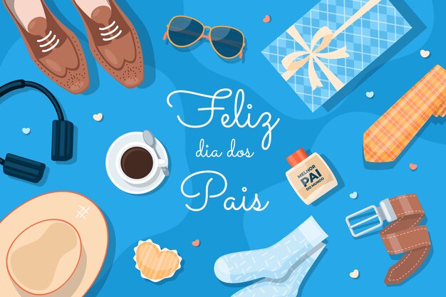 Free vector flat dia dos pais background