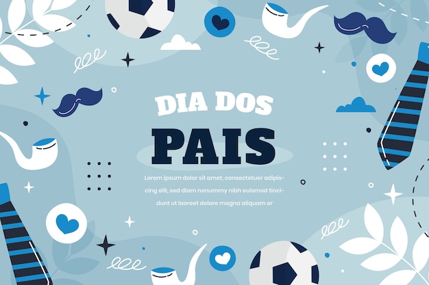 Free vector flat dia dos pais background