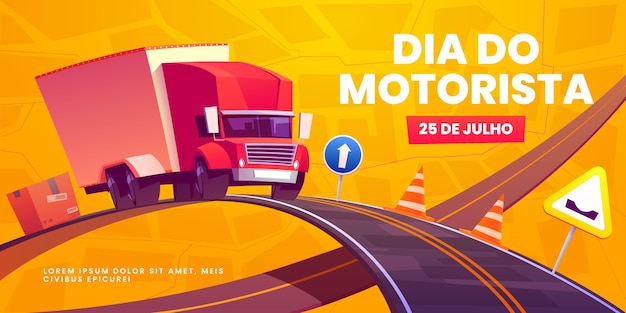 Flat dia do motorista background