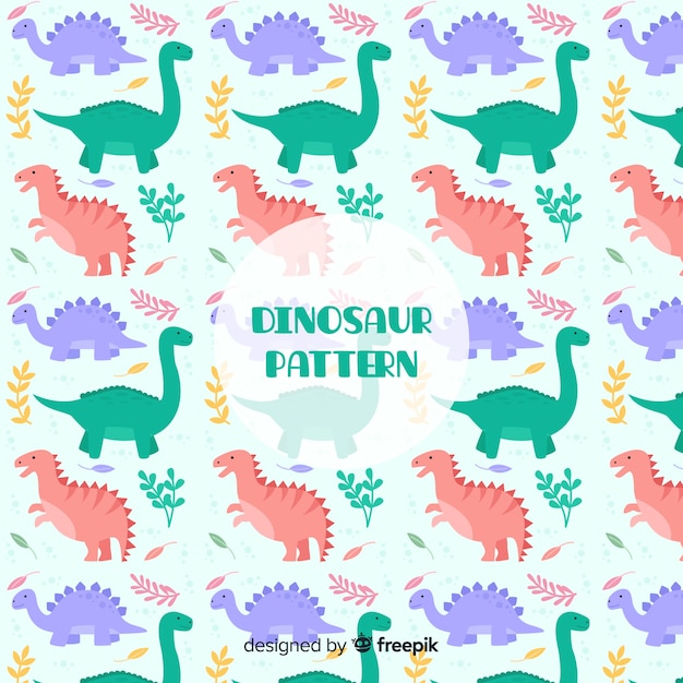 Flat dinosaur pattern