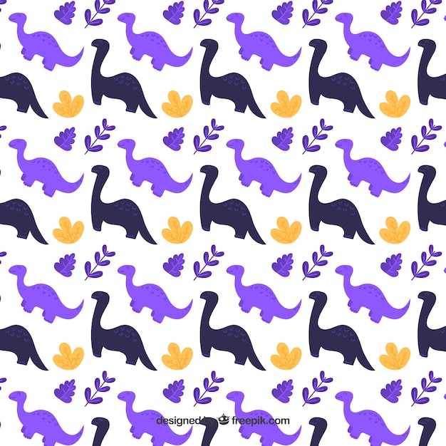 Flat dinosaur pattern