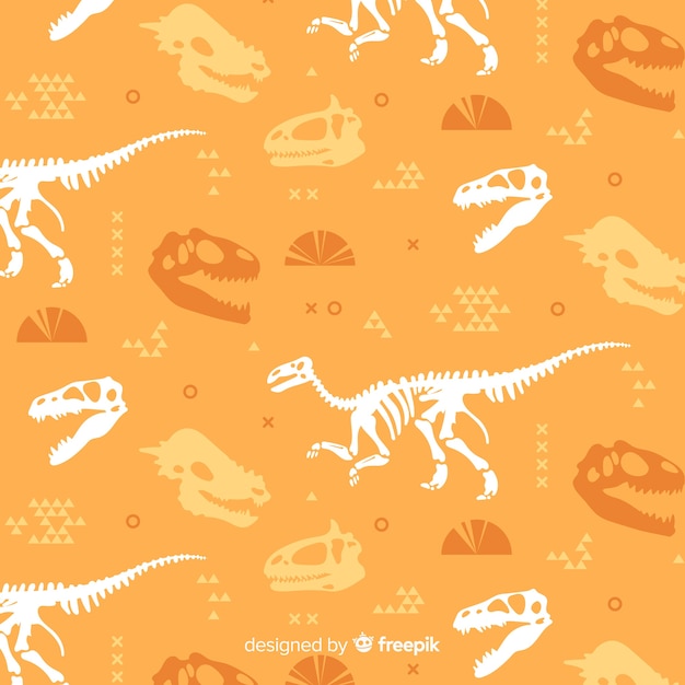 Free vector flat dinosaur pattern