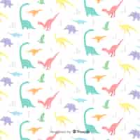 Free vector flat dinosaur pattern
