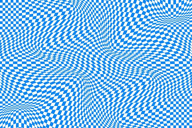 Flat distorted checkered background