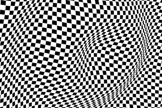 Free vector flat distorted checkered background