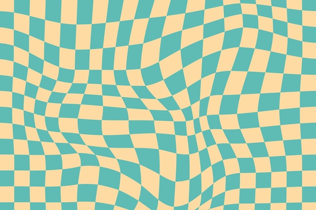 Flat distorted checkered background