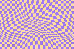 Flat distorted checkered background
